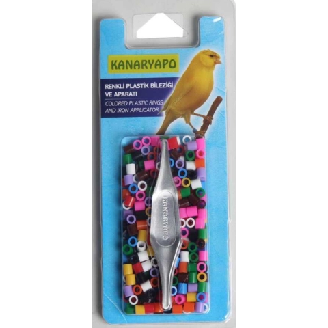 Kanaryapo Renkli Plastik Bileziği ve Aparatı 250 adet