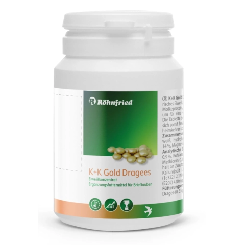 Röhfried K+K Gold Dragees Altın Kaplamalı Hayvansal Protein Hapları 100 Adet