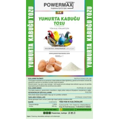 powermax yumurta kabuğu tozu 100g Bölünmüş