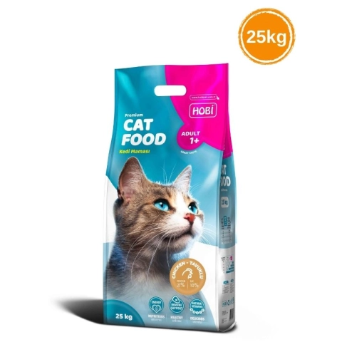 Hobi Tavuklu Yetişkin Kedi Maması 1kg Bölünmüş
