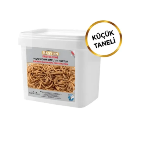Rasyon Un Kurtlu Organik Hayvansal Proteinli Üretim Yemi Küçük Taneli 