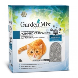 Gardenmix Kutulu Aktif Karbonlu Marsilya Sabun Kokulu Bentonit Kedi Kumu 6 Litre