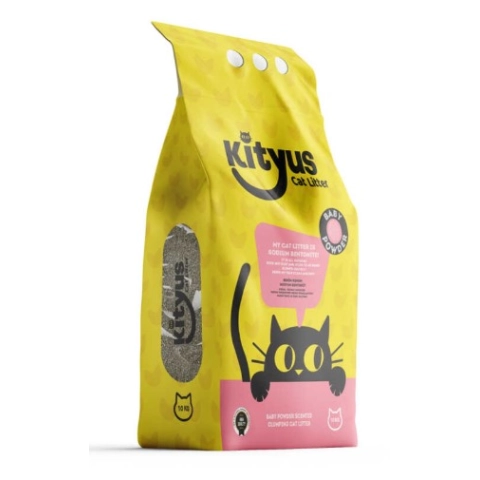 Kityus Bebek Pudralı Bentonit Kedi Kumu 10 Litre