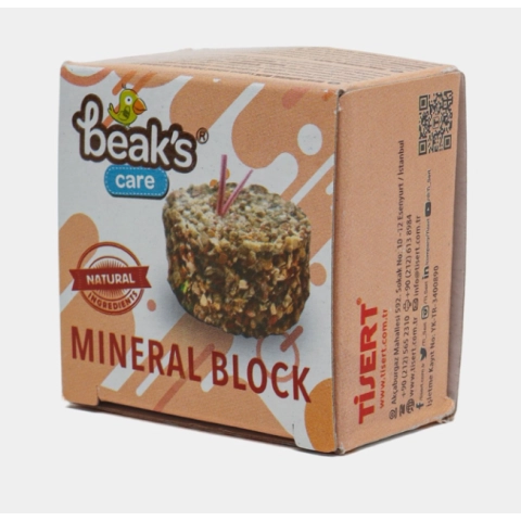 Beaks Care Mineral Block Zengin Mineralli Küçük Boy Gaga Taşı  1 adet kutulu 50g