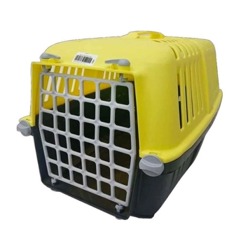 Mio Küçük Boy Plastik Kedi Taşıma Çantası Renkli-Siyah 