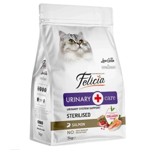 Felicia Hipoalerjenik Kolejen Destekli Somonlu Kısırlaştırılmış Kedi Maması