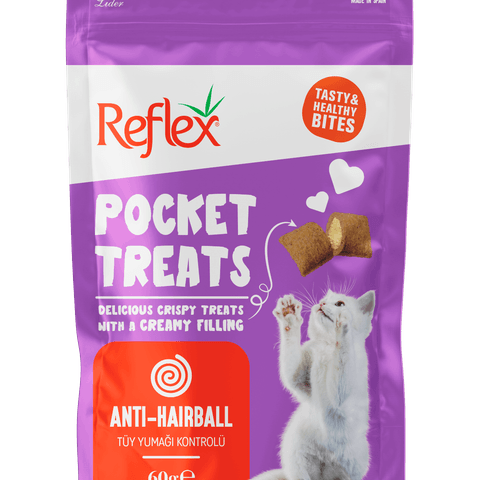 Reflex Pocket Treats / Tüy Yumağı Kontrolü İçin Kedi Ödül Maması 60g