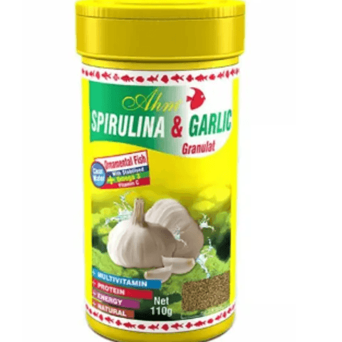 Ahm Spirulina Garlic Granulat Balık Yemi 100ml