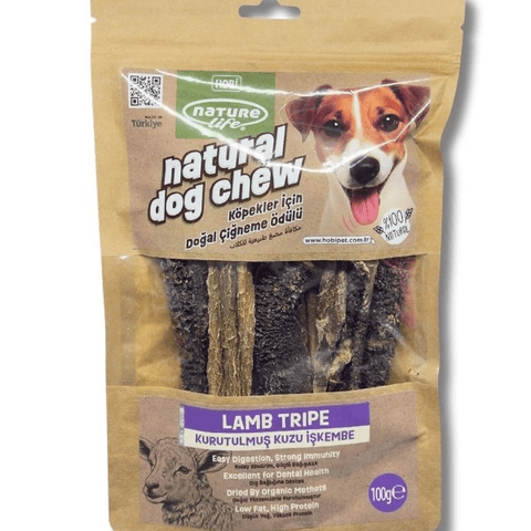 Naturelife Kurutulmuş Kuzu İşkembe Köpek Çiğneme Ödülü 100 gr