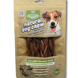 Naturelife Kurutulmuş Kolajen Örgü Çubuk Köpek Çiğneme Ödülü 100 g