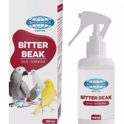 Bitter Beak Kuşlar İçin Antikanibal Tuy yolma engelleyici  Acı Sprey 100 Ml