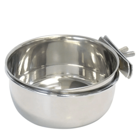 Vidalı Yemlik-Suluk Çelik Papağan için 12,5 cm 20 oz