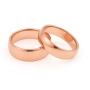 14 Ayar 4 mm Rose Altın Klasik Bombeli Alyans Çifti