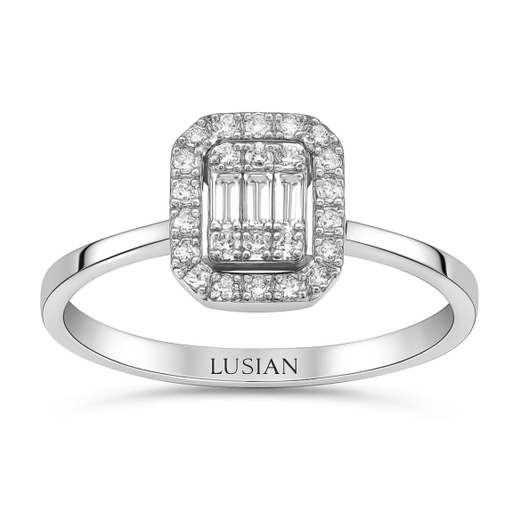 0,30 Karat Baget Pırlanta Yüzük