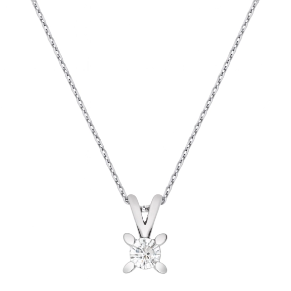 0.16 Karat Pırlanta Tektaş Kolye