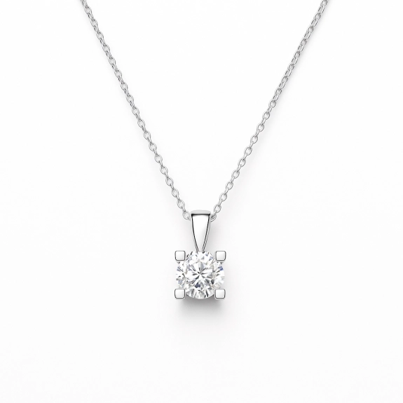 0.09 Karat Pırlanta Tektaş Kolye