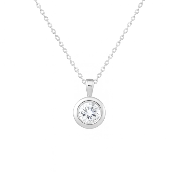 0.22 Karat Pırlanta Tektaş Kolye