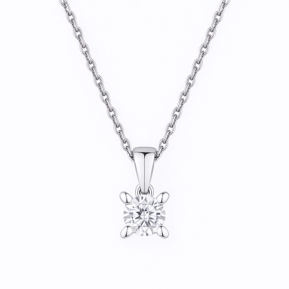 0.25 Karat Pırlanta Tektaş Kolye