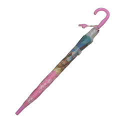 FROZEN KARLI VE PEMBE  DÜDÜKLÜ ŞEMSİYE