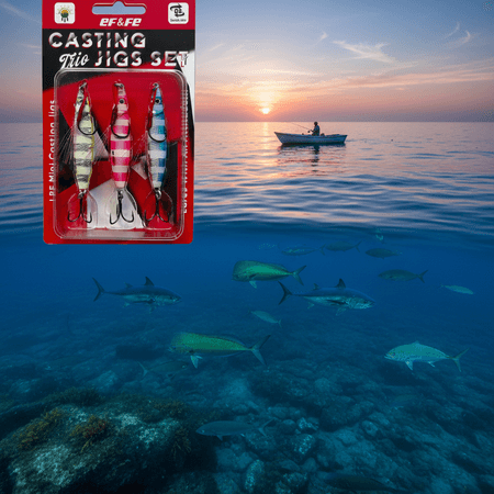  Ef&Fe Casting Trio Jigs Set - 18gr 3'lü Paket Metal Jig Yem