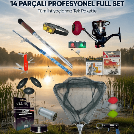 Suprema Surf 420 Kamış ve Ryobi Ecusima 8000 Makine - 14 Parça Profesyonel Surf Olta Seti