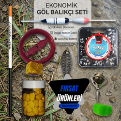 7 Parça Sazan ve Kefal Avı Seti - 8m & 7m Kamış - Yaylı Küsbeli Hazır Takım ve Aksesuar Seti