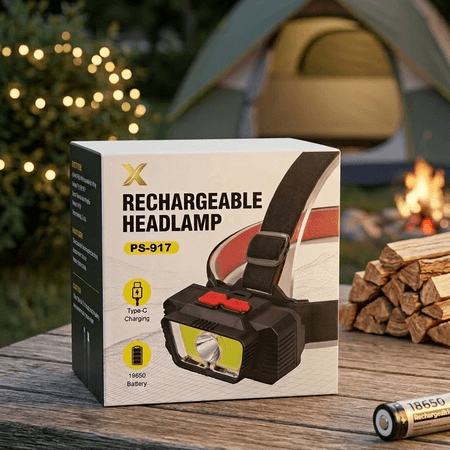 PS-917 Profesyonel Şarj Edilebilir Kafa Lambası