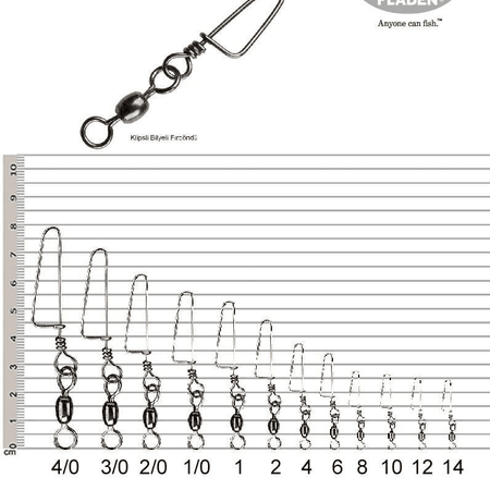FLADEN - KLİPS COASTLOCK SWİVELS- 3/0-2/0 - PAKET