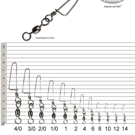 FLADEN - KLİPS COASTLOCK SWİVELS- 6-8-10- PAKET