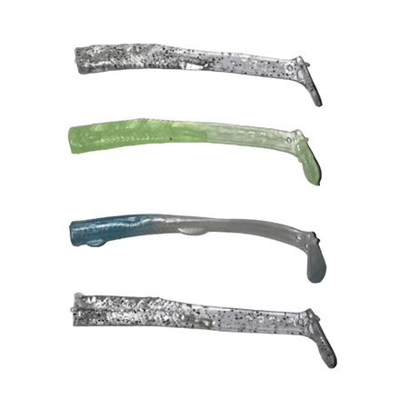 DELİK KUYRUKLU SİLKON ŞASE 6,5CM 1 PAKET 4 ADET