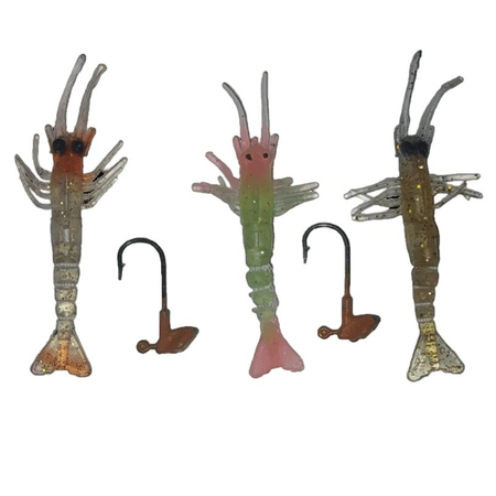 FLADEN 10CM KARİDES SİLİKON 3 LÜ SET İĞNELİ