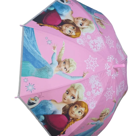 FROZEN KARLI VE PEMBE  DÜDÜKLÜ ŞEMSİYE