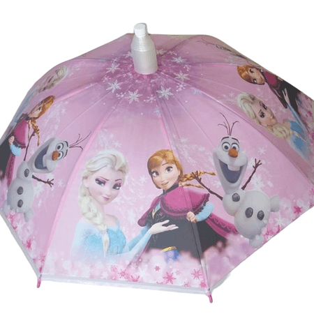 FROZEN KARLAR ÜLKESİ PEMBE BARDAKLI DÜDÜKLÜ ŞEMSİYE