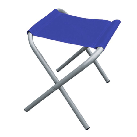 Bayeren Katlanır Metal Tabure - Lacivert-kırmızı