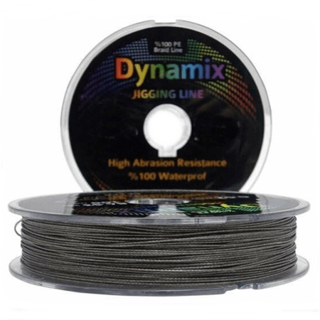 Effe Dynamix Jigging 100 Metre Gri Örgü İp Misina-0,09 MM- 10,61KG