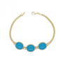 Firuze Taşlı Altın Bileklik