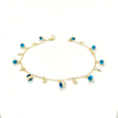 Göz Boncukları Yusufcuk Altın Bileklik