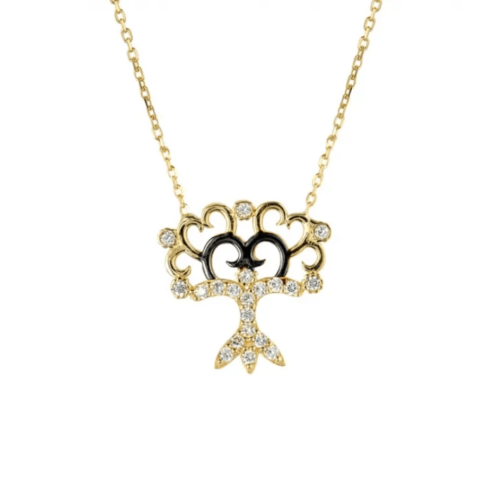 Kalp Ağacı Altın Kolye