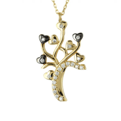 Kalpli Ağaç Altın Kolye