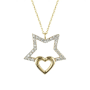 Yıldız ve Kalp Altın Kolye