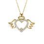 Melek Kanatlı Kalp Kolye