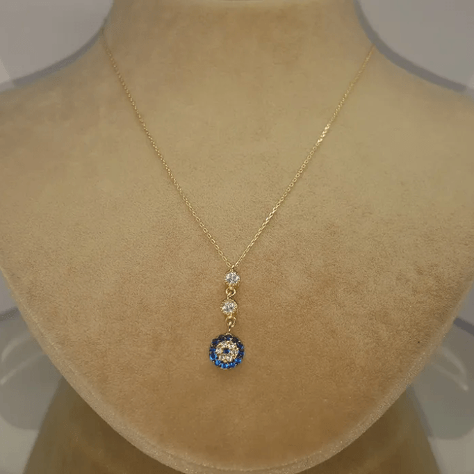 Sıralı Taşlı Sinyora Kolye