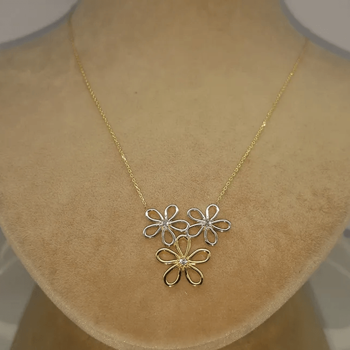 Altın Papatya Kolye