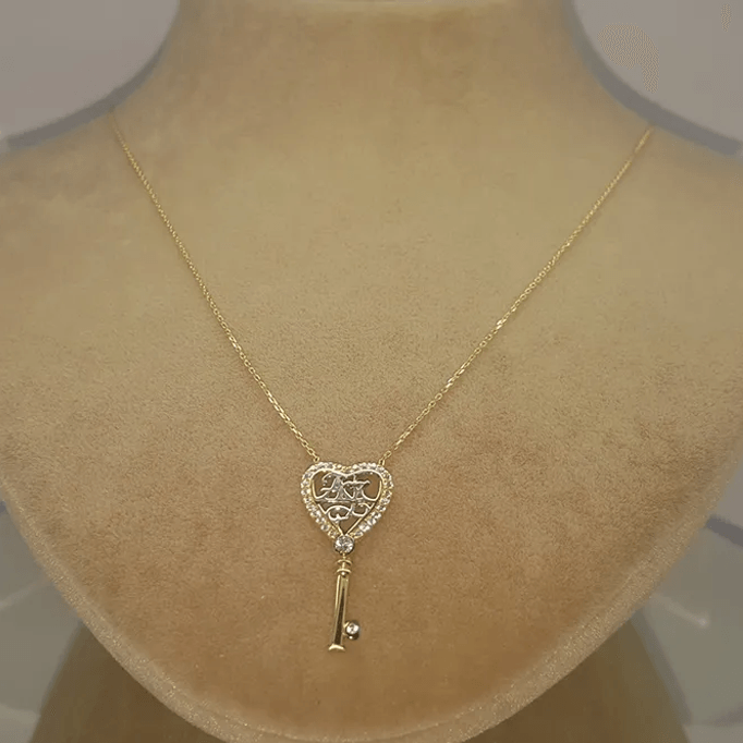 Aşk Anahtarı Altın Kolye