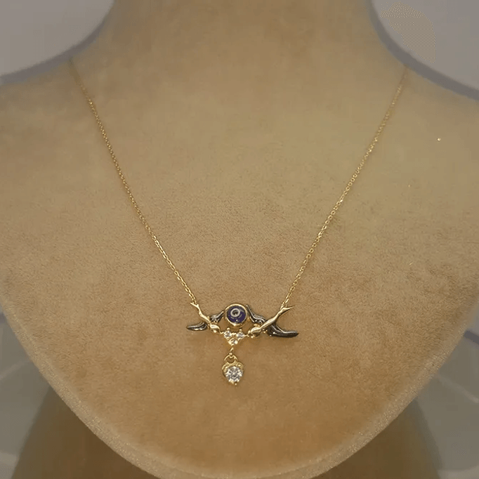 2 Martı Motifli Altın Kolye