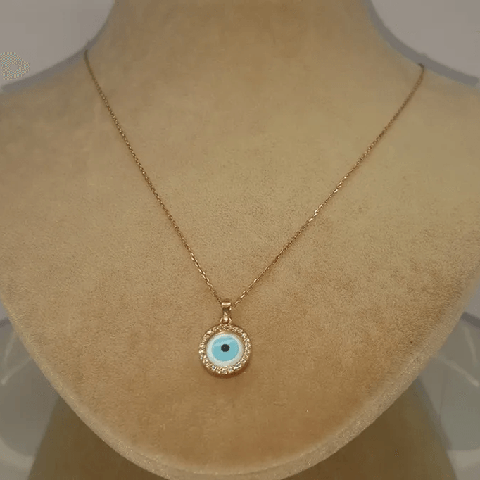 Lapis Yuvarlak Göz Kolye