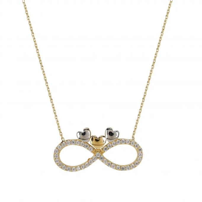 Sonsuzluk Üzerinde Kalpler Kolye