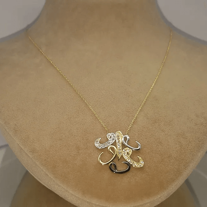 Beş Vav ve Elif Altın Kolye