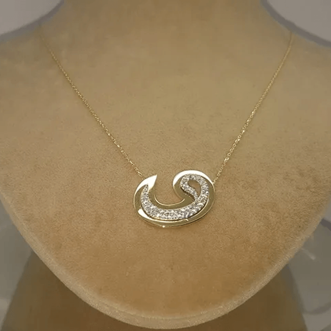 Vav Harfli Altın Kolye