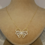 Kelebek Taşlı Altın Kolye